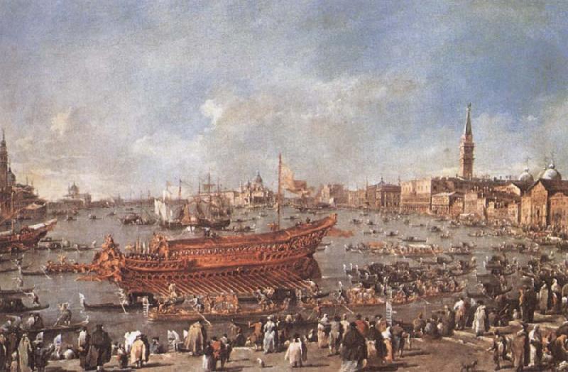 Francesco Guardi Departure of Bucentaure towards the Lido of Venice on Ascension Day